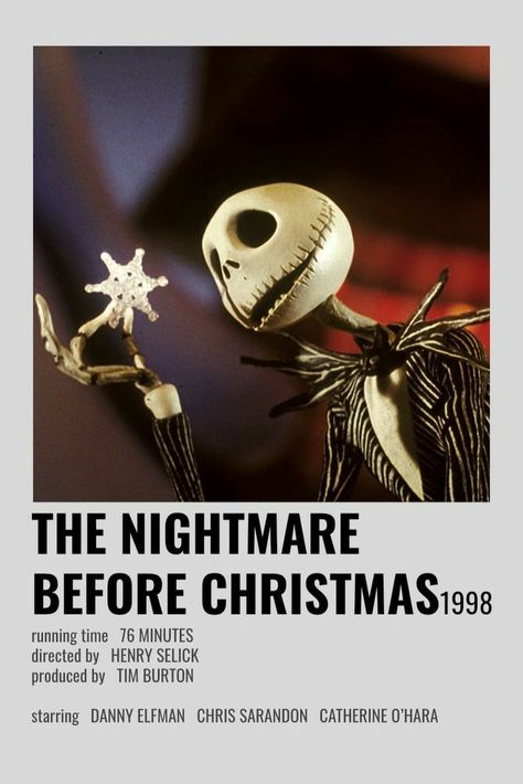 The Nightmare Before Christmas Movie, Images Terrifiantes, Nightmare Before Christmas Movie, Film Polaroid, Iconic Movie Posters, Movie Card, Film Posters Minimalist, Tim Burton Films, Tim Burton Movie