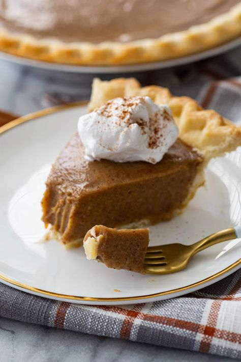 Butterscotch Pie Eggless Pumpkin Pie Recipe, Butterscotch Cinnamon Pie, Fall Pies Recipes, Homemade Sweet Potato Pie, Frozen Pumpkin Pie, Arepas Recipe, Dessert Pies, Cinnamon Pie, Cinnamon Desserts