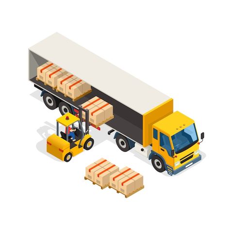 Digital Art Programs, Logistics Design, Logistics Logo, Work Accident, Warehouse Design, Truck Transport, Design Composition, Logistics Transportation, Infographic Illustration