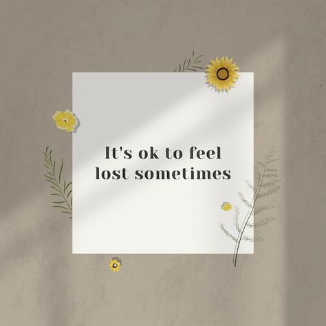 Photo it's ok to feel lost sometimes ins... | Premium Photo #Freepik #photo #inspirational-background #positive-background #positive-quotes #typography-quotes Wall Shadow, Image Positive, Feel Lost, Cream Walls, I Believe In Me, Feeling Lost, Seo Strategy, Its Ok, Proud Of Me