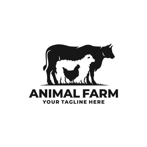 Farm animal logo vector Farm Animal Logo Design, Goat Farm Logo Design, Farm Animals Vector, Human Body Vocabulary, Farm Logos, Wall Painting Flowers, Carnicerias Ideas, Circle Pattern Design, Logo Racing