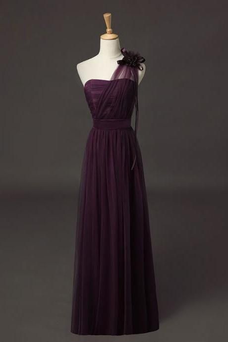 New Convertible Long Bridesmaid Wedding Party Dress - Dark Purple Dark Purple Maid Of Honor Dress, Dark Purple Bridesmaid Dresses Long, Dark Purple Dress Formal, Purple Gown Elegant, Dark Purple Formal Dress, Royalcore Wedding, Red And Purple Dress, Deep Purple Bridesmaid Dresses, Purple Wedding Dresses