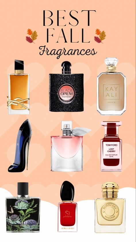 These fall perfumes are perfect for fall, winter, and daytime fall scents. You will be guaranteed to get compliments left and right. If you love fall fragrances, then here are my top 9 fall perfumes. Fall Parfum For Women, Autumn Fragrances For Women, Best Winter Fragrance For Women, Fall Winter Perfumes, Perfumes For Fall, Fall Perfumes For Women 2024, Winter Perfume For Women 2023, Winter Scents Perfume, Best Fall Fragrances For Women