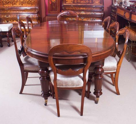 View this item and discover similar for sale at 1stDibs - This is a fabulous dining set comprising an antique Victorian mahogany oval extending dining table, circa 1860 in date with a set of eight antique Victorian Victorian Dining Table, Oval Extending Dining Table, Glass Dining Table Set, Bathrooms Design, Indian Room, Mahogany Dining Table, Antique Dining Tables, Vintage Dining Table, Modern Bathrooms