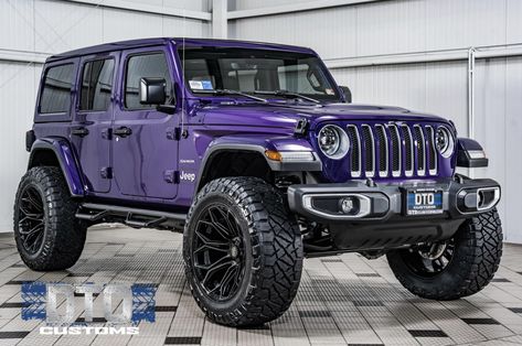 Purple Jeep Wrangler, Silver Jeep, Purple Jeep, Jeep Wheels, Black Jeep, Cool Jeeps, Jeep Rubicon, Car Ideas, Wrangler Unlimited