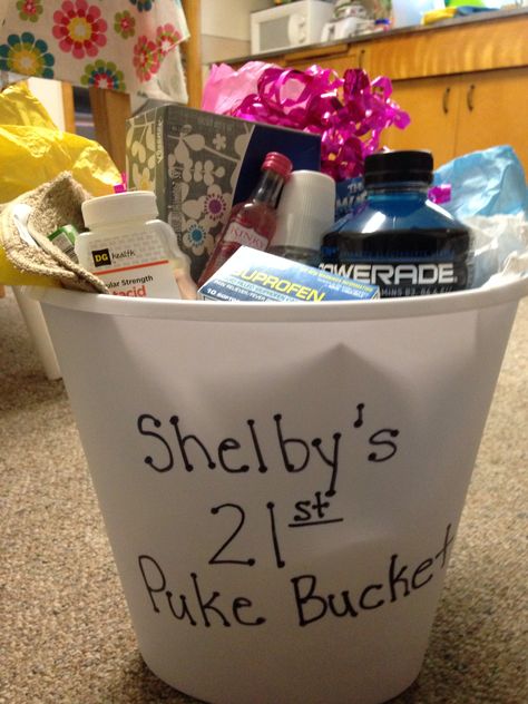 21st Birthday Puke Bucket Bff 21st Birthday Gift, Best Friend 21 Birthday Gift Ideas, Funny 21st Birthday Gifts, 21st Birthday Ideas Gifts, Puke Bucket, 21st Ideas, Bff Birthday Gift, Bff Birthday, Pub Crawl