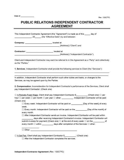 Free Independent Contractor Agreement Template | PDF & Word Accounting Notes, Independent Contractor, Public Relations, Accounting