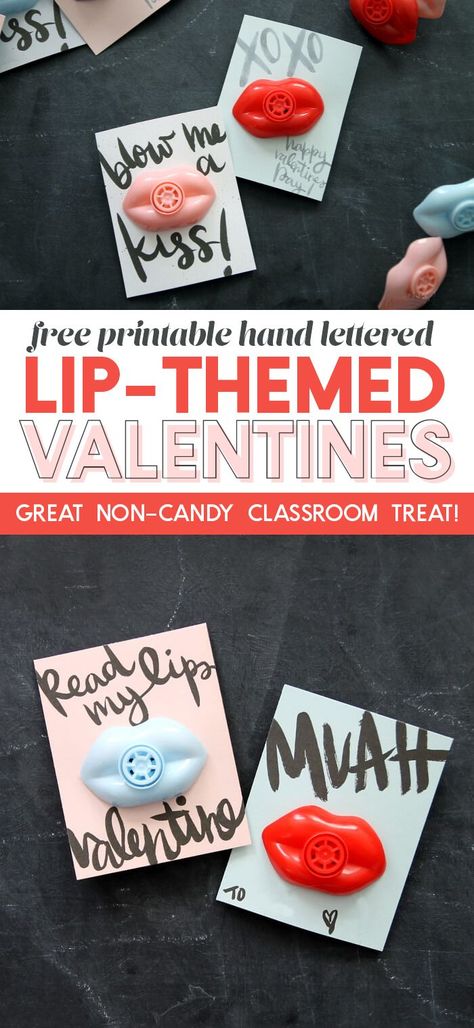 free printable lip valentines - great non candy classroom treat for valentines day Wax Lips, Classroom Treats, Happy Hearts Day, Handmade Holiday Gifts, Valentines Day Funny, Valentine's Day Printables, Valentines Day Activities, Valentines Day Treats, My Funny Valentine