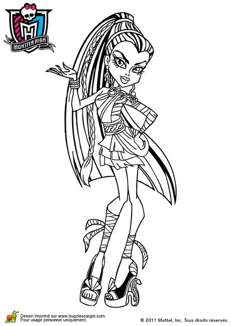 Monster High Nefera De Nile,  HugoLescargot.com Monster High Coloring Pages, Monster High Coloring, High Coloring Pages, Nefera De Nile, Monster High Clawdeen, Monster High Birthday Party, Wolf Colors, Monster High Pictures, Moster High