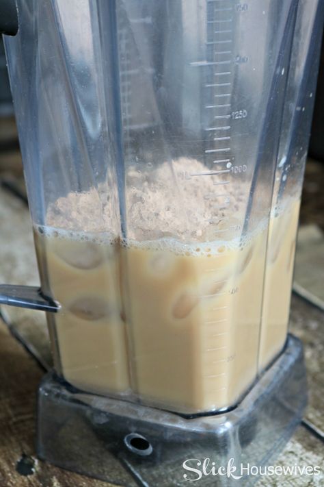 Salted Caramel Mocha Protein Shake Recipe Carmel Protein Shakes Recipes, Caramel Protein Shake Recipes, Fairlife Protein Shake Recipe, Salted Caramel Protein Shake, Protein Milkshake Recipe, Protein Powder Recipes Shakes, Mocha Protein Shake, Mocha Shake, Homemade Mocha