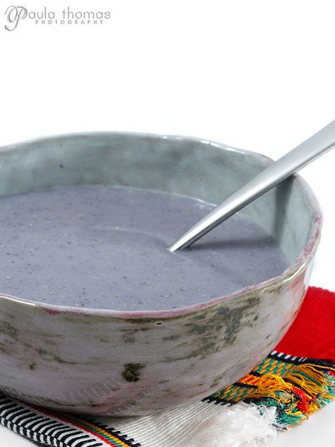 Bowl of Chaquehue | Flickr - Photo Sharing! Blue Corn Atole Recipe, Corn Atole Recipe, Blue Corn Pancakes, Native Recipes, Indigenous Recipes, Eat Healthy Cheap, Atole Recipe, Blue Cornmeal, Masa Recipes