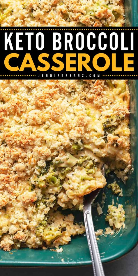 This Keto Broccoli Casserole is an easy Thanksgiving side dish with the familiar classic combination of broccoli and cheese.. keto style! Add this healthy side dish to your easy dinner party recipes! Save this pin. Keto Broccoli Casserole, Easy Dinner Party Recipes, Casserole Low Carb, Keto Thanksgiving Recipes, Low Carb Lunch Ideas, Loaded Cauliflower Casserole, Cheese Keto, Broccoli Recipes Casserole, Keto Thanksgiving