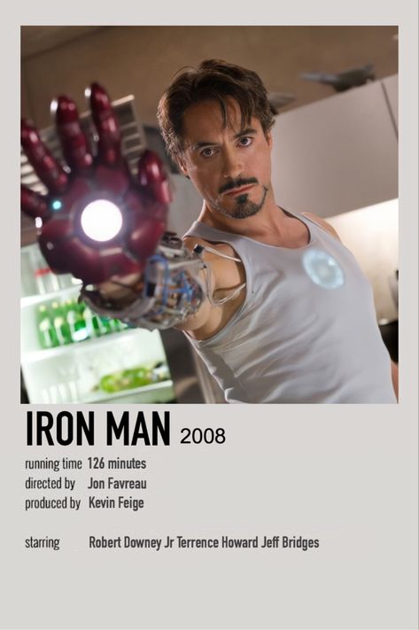 Avengers Movie Posters, Iron Man Poster, Poster Marvel, Iron Men 1, Iron Man 2008, Marvel Movie Posters, Avengers Poster, Iron Man Movie, Robert Downey Jr.