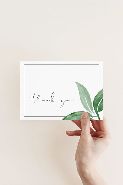 Green Leaves Illustration Thank You Card in 2021 | Thank you card design, Leaves illustration, Thank you card template Aesthetic Eid Cards Handmade, Thank You Bookmarks, Thankyoucard Design Handmade, Handmade Thank You Cards For Business, Thank You Cards Design Ideas, Thank You Card Aesthetic, Thank You Card Watercolor, Thank You Card Design Ideas Handmade, Aesthetic Thank You Cards