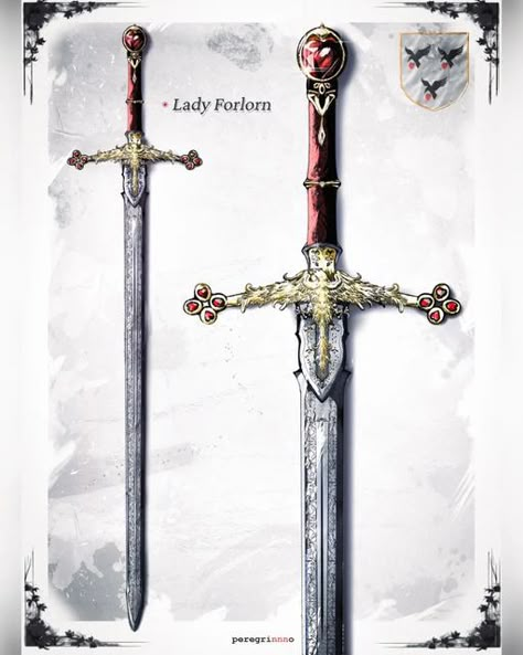 Peregrinnno on Instagram: "Lady Forlorn is the ancestral Valyrian Steel longsword ancestral of House Corbray, a noble and old house from the Vale of Arryn . . . . . . . . . . . . . . #HouseoftheDragon #sword #swordart #GameOfThrones #digitalart #valyariansteel #darksister #housetargaryen #king #fireandblood #targaryen #dragons #kings #fire #blood #houseofthedragonedit #houseofthedragonhbo #hbo #hbomax #forthethrone #asoiaf #westeros #illustration #photoshop #digitalart #drawings #sketchbook #m House Targaryen Swords, Targaryen Dragons, Valyrian Steel, Fantasy Blade, Illustration Photoshop, Asoiaf Art, Dungeons And Dragons Game, Gra O Tron, Fantasy Props