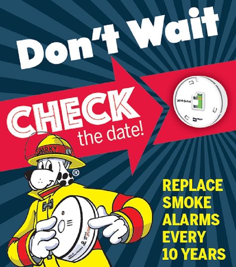 The Firemen's Association of the State of New York is taking advantage of Fire Prevention Week to raise awareness for the importance of replacing smoke alarms. The general rule for detectors it to test batteries monthly, replace batteries yearly, and replace the unit themselves every 10 years. Find out more about fire safety by checking out the article below. Fire Prevention Poster, Fire Prevention Week, Fire Life, Fire Prevention, Life Poster, Fire Safety, Save Life, Safety Tips, School Projects