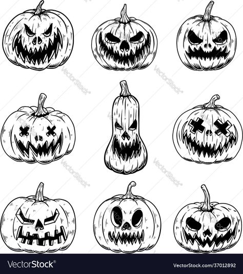 Jack O Lantern Tattoo Design, Scary Pumpkin Tattoo, Spooky Pumpkin Tattoo, Drawing Ideas Scary, Lantern Tattoo Design, Pumpkin Drawing Ideas, Scary Jack O Lantern, Pumpkin Sketch, Lantern Drawing