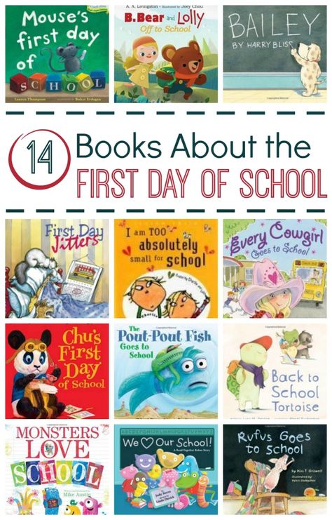 Books About the First Day of School from Fantastic Fun and Learning Books About School, First Day Of School Books, School Library Displays, First Week Of School, First Day School, About School, Beginning Of The School Year, Library Displays, Preschool Books