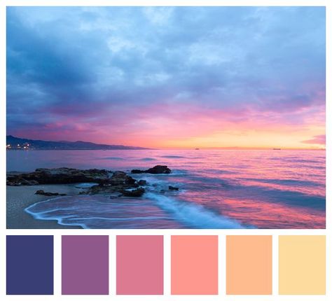 Sunset color palette. Sunset Wedding Colors, Beach Color Palettes, Sunset Color Palette, Sunset Palette, Sunrise Colors, Sunset Color, Palette Design, Color Schemes Colour Palettes, Beach Color