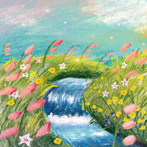 Howls Moving Castle Oil Painting, Howls Moving Castle Meadow, Howls Moving Castle Watercolor Art, Howls Moving Castle Acrylic Painting, Howls Moving Castle Painting Easy, Howls Moving Castle Field, Howls Moving Castle Garden, Howls Moving Castle Grad Cap, Howls Moving Castle Scenery