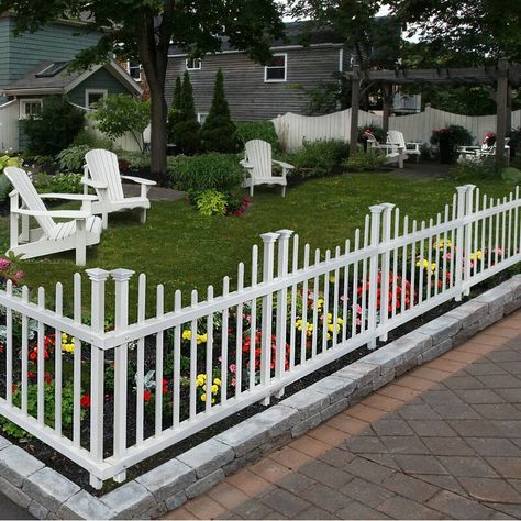 2.5 ft. H X 3.5 ft. W Washington Picket Vinyl Fencing Unique Fence Ideas, Oasis Decor, Vinyl Picket Fence, Vinyl Gates, Vinyl Fence Panels, Picket Fence Panels, Vinyl Fencing, Outdoor Fencing, Garden Globes