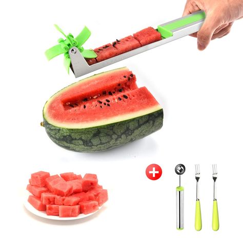 Watermelon Windmill Cutter Kit Weird Kitchen Gadgets, Melon Salad, Watermelon Slicer, Eating Watermelon, New Kitchen Gadgets, Melon Baller, Must Have Kitchen Gadgets, Cut Watermelon, Watermelon Salad