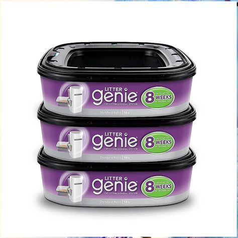 Litter Genie Standard Cat Litter Disposal System Refills- 3pk Cat Liter, Litter Genie, Jackson Galaxy, Kitty Litter, Tie A Knot, Plastic Film, Cat Box, Pet Care Tips, Unique Cats