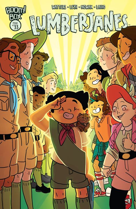 Lumberjanes #33 Barney is officially a Lumberjane and it has come time for them to say goodbye to their friends at the Scouting Lads...but will a simple day ever stay simple in these woods? Gotham Academy, Queer Books, Indie Comic, Total Drama Island, To Say Goodbye, Digital Comic, Art Style Inspiration, Dnd Characters, Volume 1