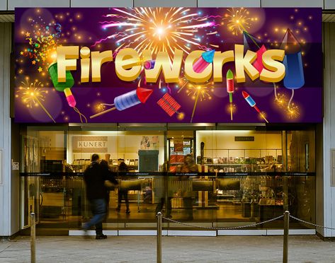 Fireworks Banner Fireworks Vinyl Banner New Store Fireworks Banner Fire Works Advertising Banner Fireworks Retail Shop Sign by GraphixPlace on Etsy Fireworks Store, Firework Shop, Engagement Props, Welcome Home Banners, Advertising Banner, Advertising Methods, Fire Works, Spanish Architecture, Vinyl Banner