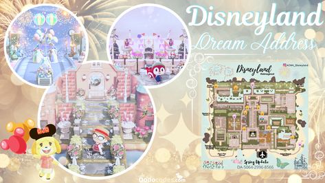 Acnh Disney Ideas, Acnh Tangled Design, Animal Crossing Disney Island, Disney Acnh Codes, Disneyland Animal Crossing, Acnh Disney Design Codes, Acnh Disney Island, Animal Crossing Design Codes Disney, Dream Address Acnh