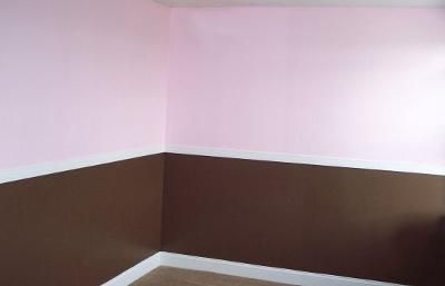 girls paint for room Pink And Brown Room, Pink And Brown Nursery, Pink Baby Girl Nursery, Nursery Paint, Ballet Nursery, Brown Room, Brown Nursery, Walls Painting, Nursery Wall Painting