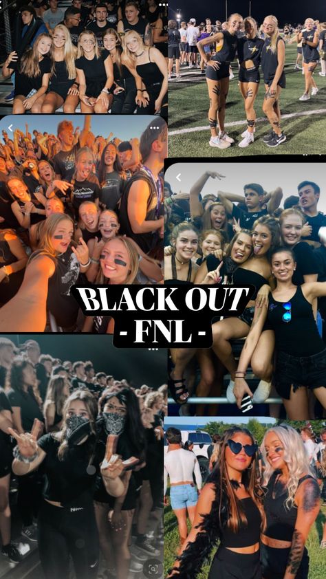 fnl black out inspiration Black Out Fnl, Friday Night Football, Football Game Outfit, Pep Rally, Football Themes, Game Black, Deadpool Wolverine, Movie Premiere, Themed Outfits