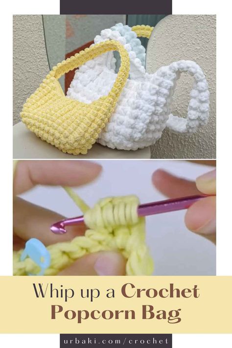 where creativity and practicality merge to bring you delightful handmade items. In this crochet popcorn bag tutorial, you'll discover how to make a charming and functional bag that's perfect for carrying small essentials or adding a touch of whimsy to your outfit. The popcorn stitch is a classic crochet technique that creates a bumpy, textured pattern resembling popped kernels of corn. This tutorial will guide you step by step through the process of incorporating the popcorn... Crochet Bag Small Free Pattern, Mini Purse Crochet Pattern, Crochet Mini Handbag Free Pattern, Mini Crochet Bag Pattern, Small Crochet Bag Tutorial, Small Crochet Bag Free Pattern, Mini Crochet Bags Free Pattern, Small Crochet Bag Pattern, Crochet Small Bag Pattern Free