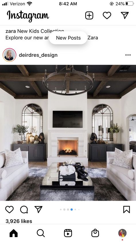 Decor On Either Side Of Fireplace, Sides Of Fireplace Decor, Fireplace Colors, Side Of Fireplace, Large Living Room Layout, Built In Shelves Living Room, Narrow Living Room, Leather Sofa Living Room, Fire Fire