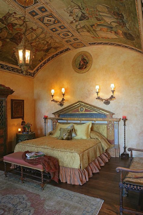 Meditteranean Bedroom, Mediterranean Bedroom, Guest Bedroom Remodel, Small Bedroom Remodel, Creative Bedroom, Bedroom Ceiling, Mediterranean Home, Teenage Bedroom, Mediterranean Homes