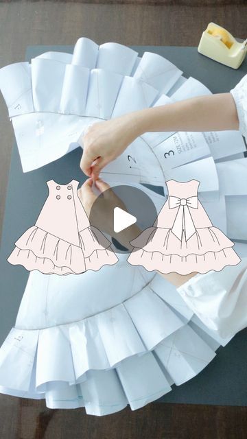 A Line Dress Sewing Pattern, Baby Dress Design Sewing Patterns, Diy Ruffle Dress, Tulle Dress Pattern, Ruffle Dress Pattern, Ruffled Dress Pattern, Sewing To Sell, Baby Dress Design, Dream Family