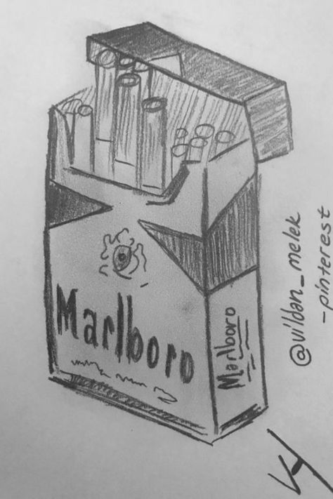 Cigeratte Sketch, Cigeratte Box Drawing, Drawings Of Lighters, Ciggaretes Drawings, How To Draw Ciggarates, Drawing Ideas Pencil Sketches Aesthetic, Ciggerette Aesthetic Drawing, Drawing Ideas Ciggaretes, Cigerattes Aesthetic Drawings