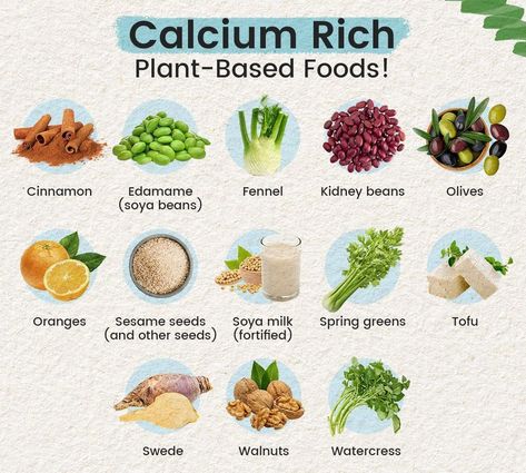 Calcium Rich Plant-Based Foods Non Dairy Calcium Sources, Bone Healing Foods, Calcium Sources, Calcium Rich Foods, Vegan Quotes, Soya Bean, Vegan Nutrition, Healthy Clean Eating, Watercress