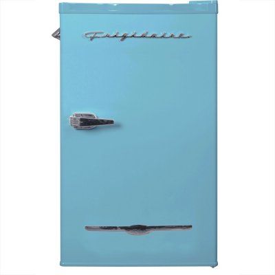 Frigidaire 3.2 cu. ft. Retro Fridge with Bottle Opener (Assorted Colors) Two Door Refrigerator, Bnb Ideas, Portable Mini Fridge, Retro Refrigerator, Refrigerator Brands, Can Dispenser, Compact Fridge, Beverage Fridge, Retro Fridge