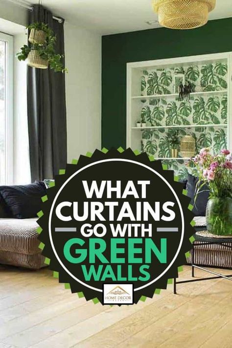 Green Painted Rooms, Bedrooms Dark, Green Curtains Living Room, Green Curtains Bedroom, Dark Green Rooms, Green Walls Living Room, Green Kitchen Walls, Dark Green Living Room, Green Bedroom Walls