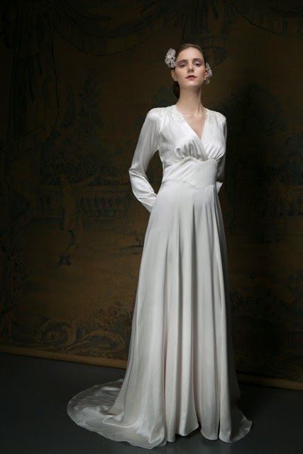 1940s style wedding dress, Florence, from the Heavenly Collection 1940 Wedding Dress, Wedding Dresses 40s, 40s Wedding Dresses, 1940s Wedding Dress, 40s Style Dresses, Beach Wedding Dresses Backless, 1940s Wedding, Vintage Inspired Wedding Dresses, Wedding Gown Styles