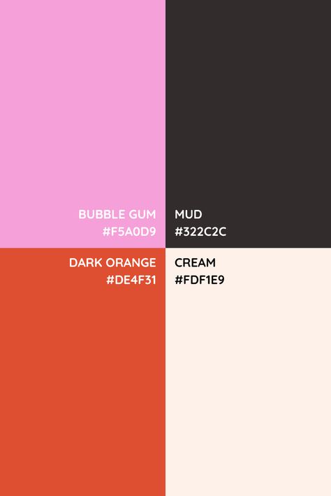 Looking for a color combo that’s both fun and feminine? This palette brings all the fun and funky vibes with a bubblegum pink pop, warm orange tone, rich brown for depth, and a creamy neutral to pull it all together. It’s bold, it’s feminine, and it’s ready to be yours. Perfect for brands that want to stand out while keeping it casual. Ready to make your brand unforgettable? Save this palette and contact me to get started on your project! Bold Feminine Color Palette, Bold Feminine Branding, Banter Podcast, Funky Color Palette, Podcast Branding, Funky Vibes, Feminine Color Palette, Creative Branding Design, Branding Design Studio