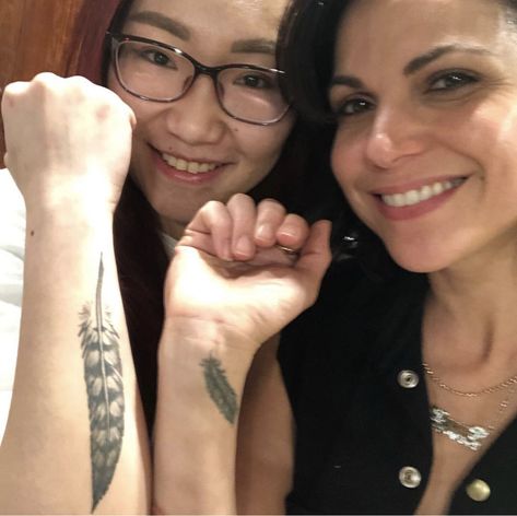 Lana Parrilla Tattoo, Regina And Emma, Lana Parilla, Feather Tattoo, Tattoo Meaning, S Tattoo, Tattoos With Meaning, Paw Print Tattoo, Meant To Be