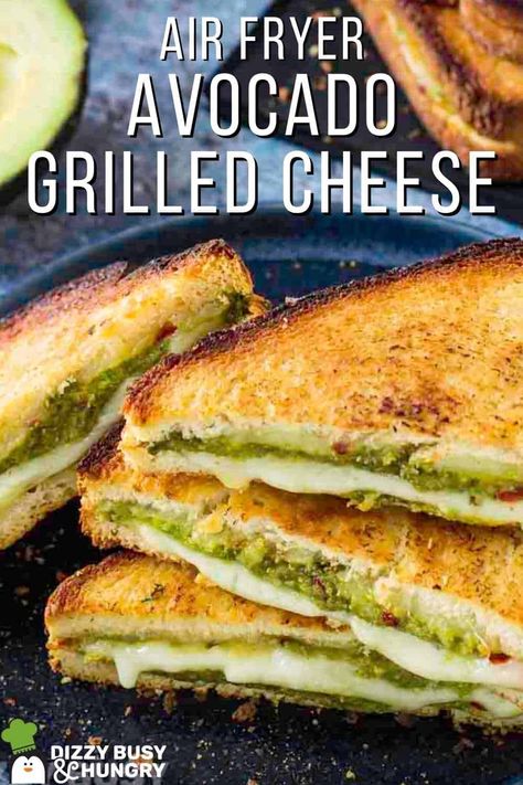 Grilled Cheese Air Fryer, Cheese Air Fryer, Air Fryer Avocado, Avocado Grilled Cheese, Air Fryer Grilled Cheese, Grilled Avocado, Gourmet Grilled Cheese, The Best Air Fryer, Hearty Lunch