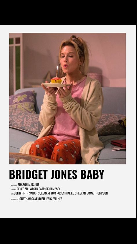 Elite Movie, Minimalistic Polaroid Poster, Jim Broadbent, Gemma Jones, Sally Phillips, Alternative Posters, Bridget Jones Baby, Romcom Movies, Movie Poster Design