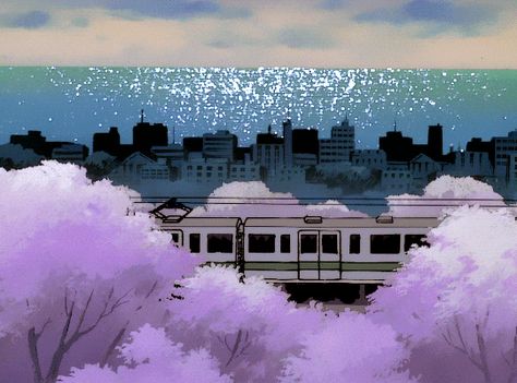 Japanese Gif, Gif Background, Japan Aesthetic, Japanese Aesthetic, 90s Anime, Aesthetic Gif, Anime Scenery, Animation Art, Art Videos