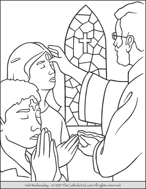 Ash Wednesday Coloring Page Ash Wednesday Coloring Page, Ash Wednesday Activities For Kids, Ash Wednesday Crafts For Kids, Ash Wednesday Crafts, Ash Wednesday For Kids, Wednesday Coloring Pages, 40 Days Of Lent, Catholic Lent, Cross Coloring Page