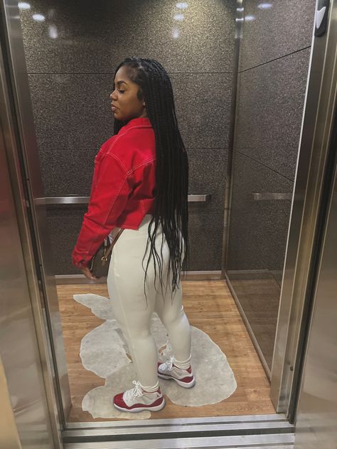 #jordan11 #cherry #fashiontrend #tiktok #tiktokmakeup Red Sweater Outfit Black Women, Red 12s Outfit, Outfits With Jordan 11 Cherry, Red And White 12s Outfit, Cherry Jordan 11 Outfit Women, Cherry 11s Outfit Black Women, Cherry 12s Outfit Men, Jordan Cherry 11 Outfits, Red Jordan 11 Outfit Women