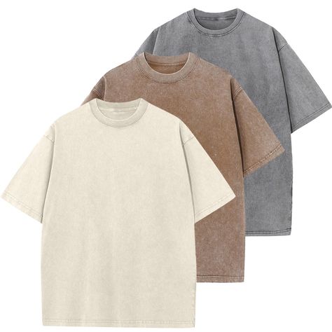 PRICES MAY VARY. Soft & Comfortable- Our heavy cotton t-shirt feels ultra-soft and comfortable against your skin. is designed to withstand repeated washings and wearings. It won't shrink, fade, or lose its shape over time. Vintage Style- Our classic vintage faded color oversized cotton men's t-shirt will make you stand out from the crowd. It's a timeless piece that's perfect for any occasion.Three different colors of men casual shirt to solve your dressing problems. Occasions- Wear our Daily Top Shirts Streetwear, Crewneck Vintage, Mens Cotton T Shirts, T Shirt Oversized, Tees For Women, Classic Fashion, Mens Activewear, Basic Tee, Unisex Shorts