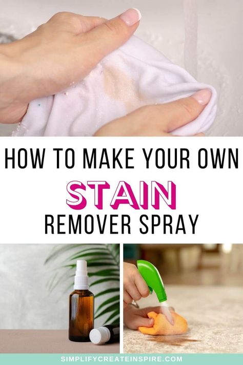 Are you tired of spending a fortune on stain removers at the store? Well, guess what – you can make your own DIY stain remover right at home using simple ingredients! Learn how to make your own homemade stain remover as well as tips for how to get rid of many of the common household stains. DIY homemade stain removal tips and homemade laundry stain remover recipe. How to remove stains from clothes and how to remove carpet stains. Diy Stain Remover For Clothes Laundry, Diy Oxiclean Stain Remover, Diy Stain Remover For Clothes, Remove Stains From Clothes, Homemade Stain Remover, Remove Carpet Stains, How To Remove Carpet, Homemade Stain Removers, Remove Carpet